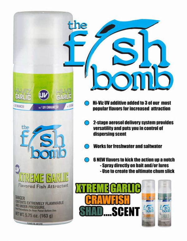 The Fish Bomb Flavored Fish Attractant Tightlines UV Lures