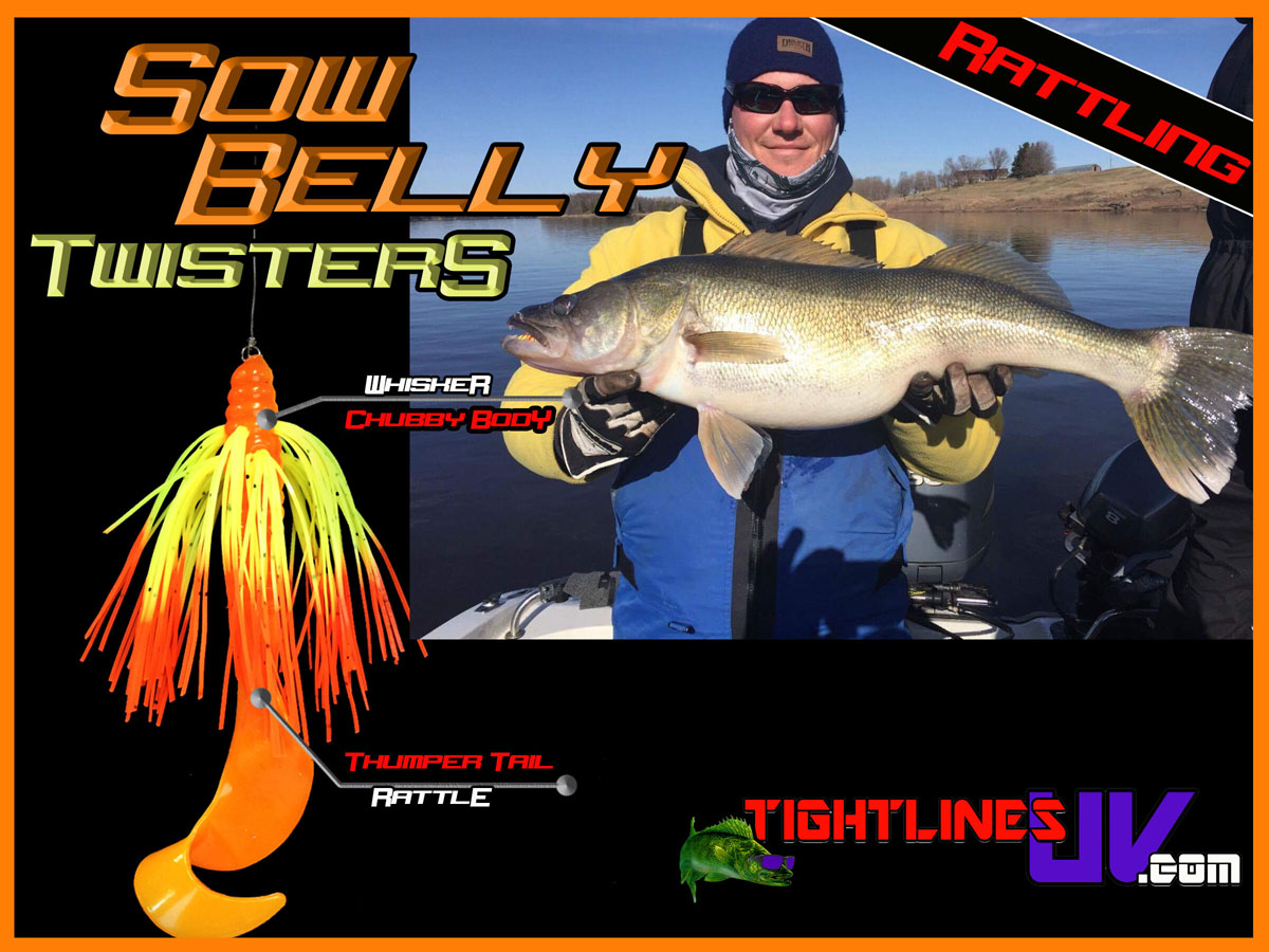 Sow Belly Twister Rattling 5″ – Tightlines UV Lures