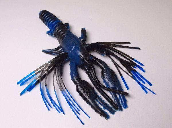 Tightlines UV Whiskers T-Craw - Blue/Black Swirl with Blue Tip