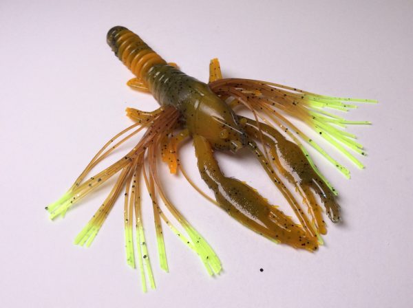 Tightlines UV Whiskers T-Craw - Craw with Pumpkin Chartreuse Tip