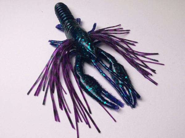Tightlines UV Whiskers T-Craw -Junebug with Grape Craw