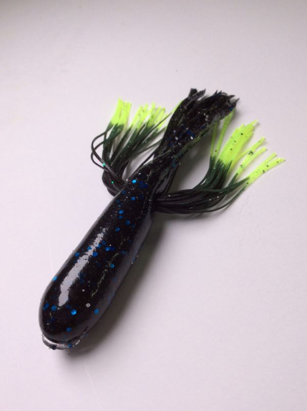 Blue Black with Chartreuse Tip